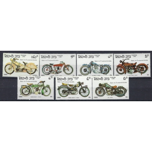 Laos 620-26 MNH 1985 Motorcycles (an7947a)