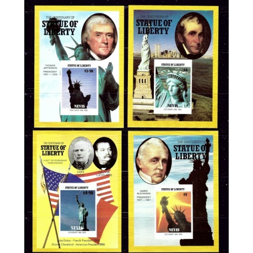 Nevis 517-20 MNH 1986 Statue of Liberty (an9865)