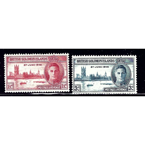 Solomon Is 80-81 MNH 1946 Peace Issue (ap1041)