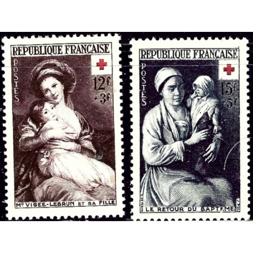 France B282-83 MH 1953 set (ap1349a)