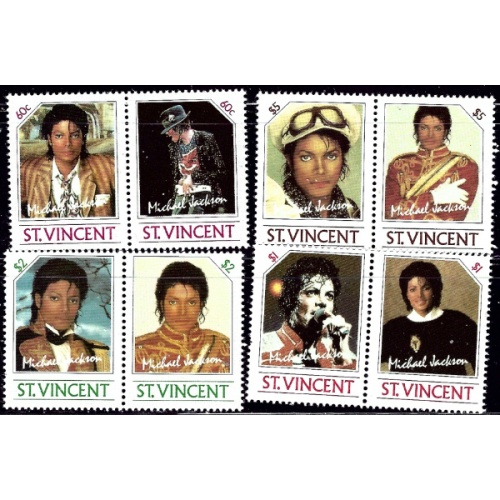 St Vincent 894-97 MNH 1985 Michael Jackson (ap1585a)