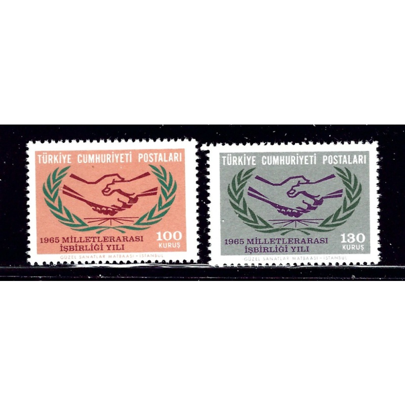Turkey 1647-47 MNH 1965 International Cooperation Year (ap1689)