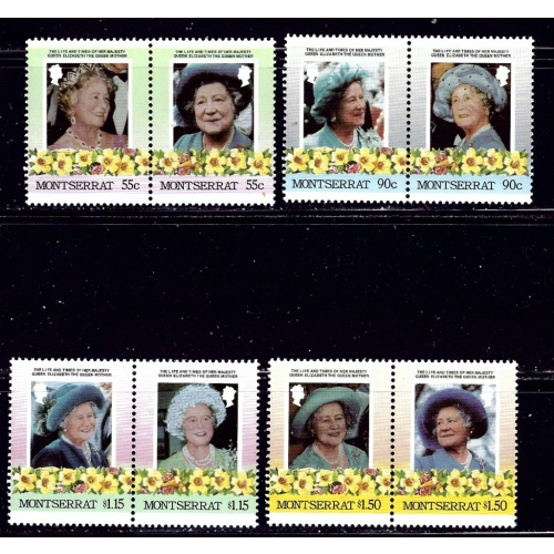 Montserrat 558-61 MNH 1985 Queen Mother Birthday (ap1845)