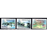 Norfolk Is 526-28 MNH 1992 WWII Anniversary (ap1846a)