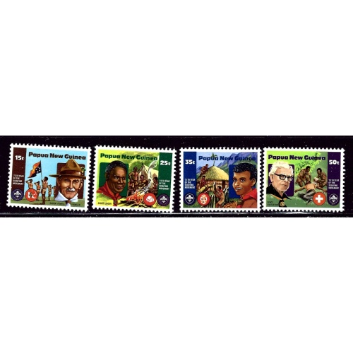 Papua New Guinea 554-57 MNH 1982 Boy Scouts (ap2688)