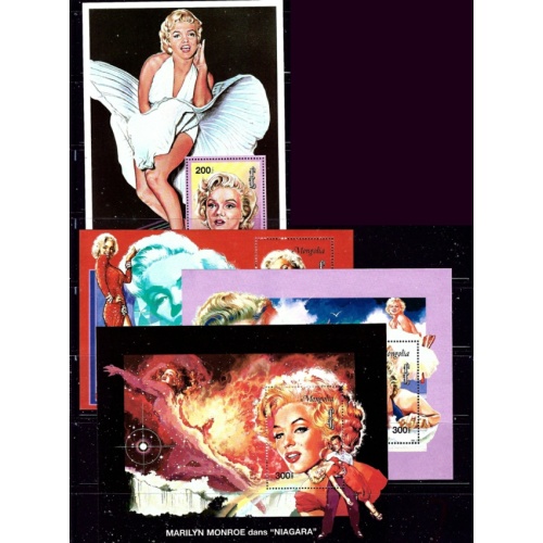 Mongolia 2223-26 MNH 1995 Marilyn Monroe (ap3226a)