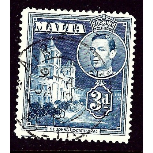 Malta 197A Used 1943 issue; rounded corner (ap3398)