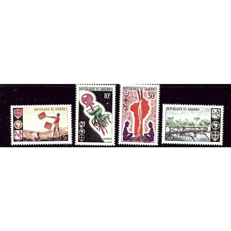 Dahomey 222-25 MNH 1966 Boy Scouts (ap4343)