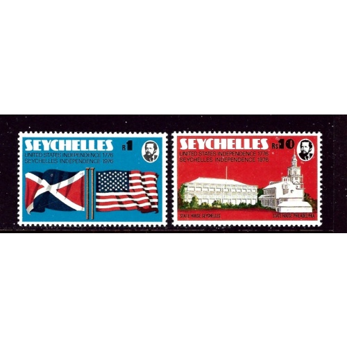 Seychelles 351-52 MNH 1976 U.S. Bicentennial (ap5492)
