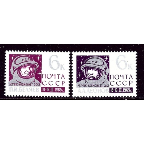 Russia 3043-44 MNH 1965 Space Flight (ap5669a)