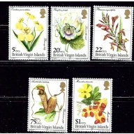 British Virgin Is 401-05 MNH 1981 Flowers (ap5818)