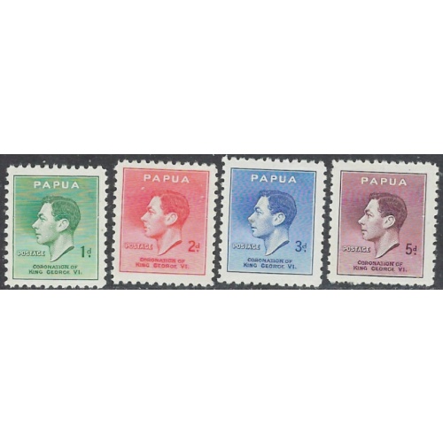 Papua New Guinea 118-21 MNH 1937 KGVI Coronation (ap7382a)