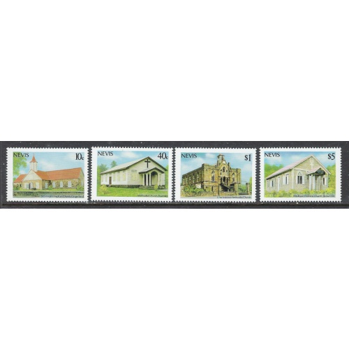 Nevis 529-32 MNH 1986 Churches (ap8670)