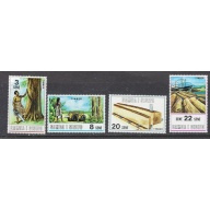 Samoa 339-42 MNH 1971 Timber Industry (ap8746a)