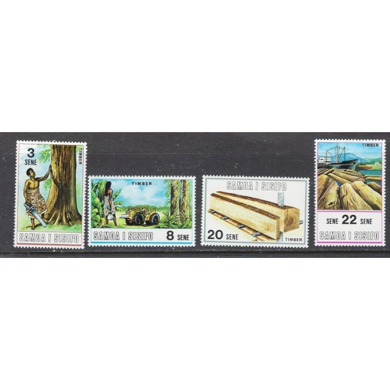 Samoa 339-42 MNH 1971 Timber Industry (ap8746a)