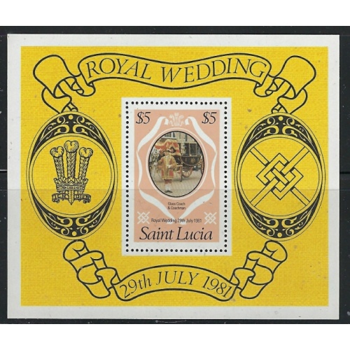 St Lucia 546 MNH 1981 Prince Charles Wedding (ap9018)