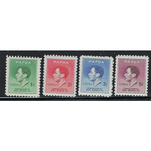 Papua New Guinea 118-21 MNH 1937 KGVI Coronation (ap9466)