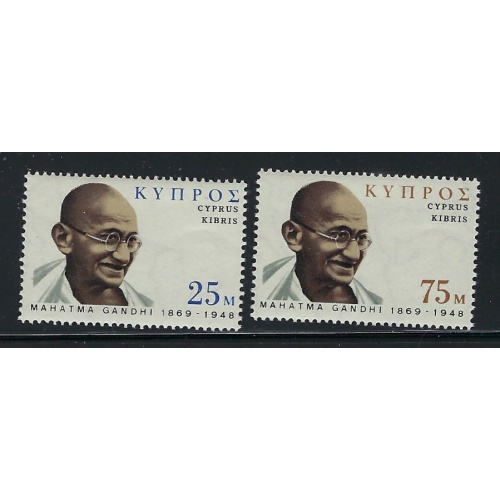 Cyprus 338-39 MNH 1970 Gandhi (ap9501)