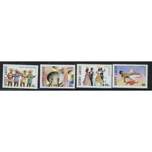 St Lucia 862-65 MNH 1986 Music (ap9513)