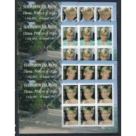 Solomon Is 1096-99 MNH 2007 Princess Diana 4 sheets of 6 (eb1008)