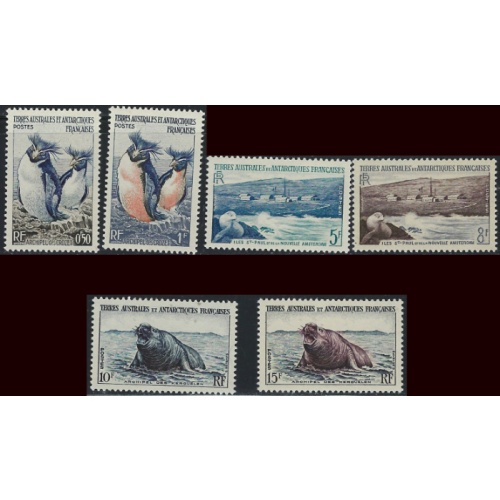 French Southern and Antarctic Terr 2-7 MH 1956 set (eb1013)