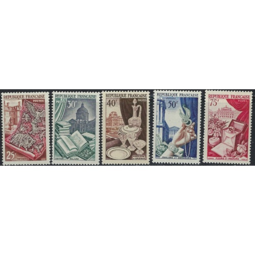 France 711-15 MLH 1954 set (eb1014)