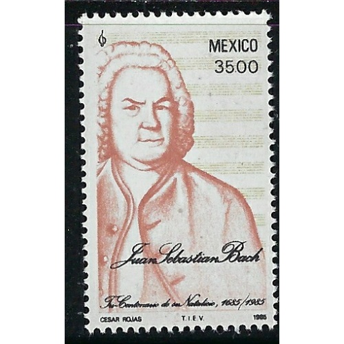 Mexico 1377 MNH 1985 Johann S Bach (fe1113)