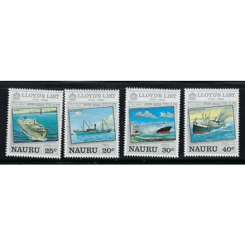 Nauru 280-83 MNH 1984 Lloyds List (fe1126)