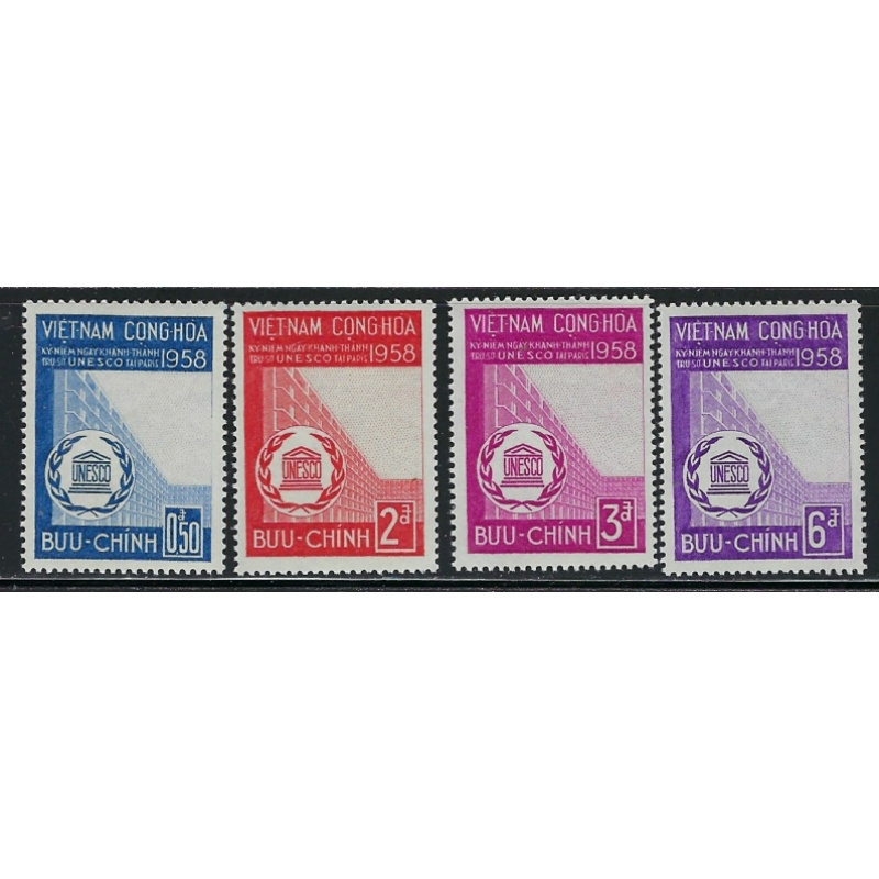 South Vietnam 92-95 MNH 1958 Unesco (fe1464)