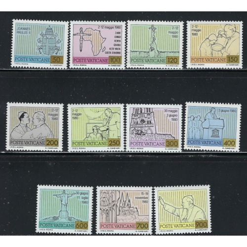 Vatican 694-704 MNH 1981 set (fe1944)
