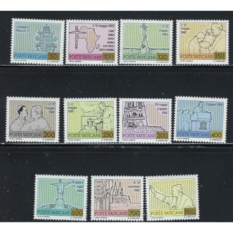 Vatican 694-704 MNH 1981 set (fe1944)