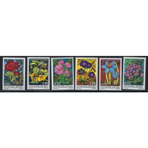 Yugoslavia 1255-60 MNH 1975 Flowers (fe1946)