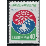 South Korea 304 MNH 1960 World Refugee Year (fe2443)