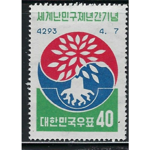 South Korea 304 MNH 1960 World Refugee Year (fe2443)