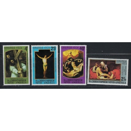 St Kitts Nevis 280-83 MNH 1974 Easter (fe3997a)