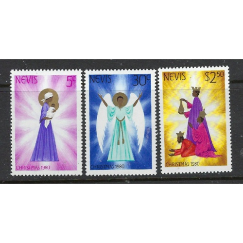 Nevis 118-20 MNH 1980 Christmas (fe5339)