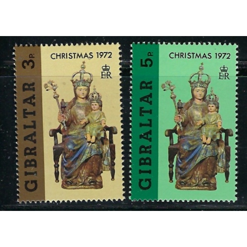 Gibraltar 290-91 MNH 1972 Christmas  (fe5743)