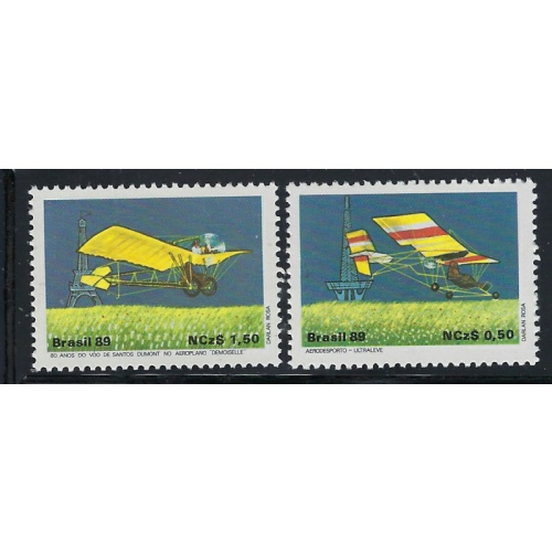 Brazil 2173-74 MNH 1989 Aviation (fe5808)
