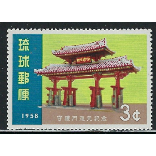 Ryukyu Is 54 NBG 1958 issue (fe7108)