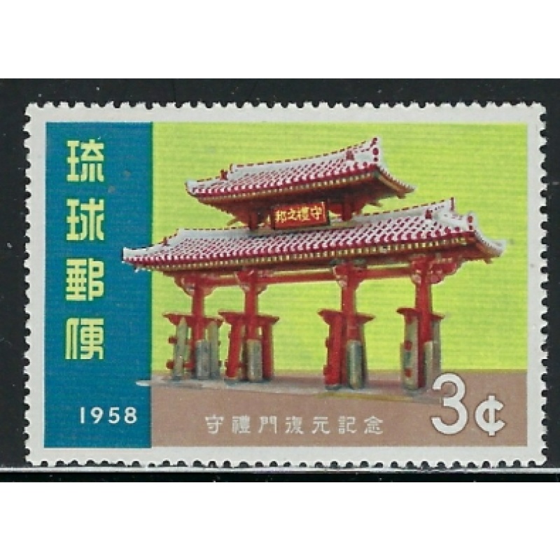 Ryukyu Is 54 NBG 1958 issue (fe7108)