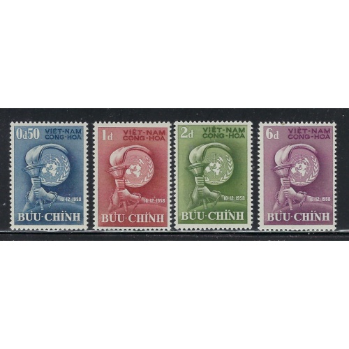 South Vietnam 96-99 MNH 1958 Human Rights (fe7225)