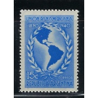 Argentina 473 MNH 1940 Map (fe7478)