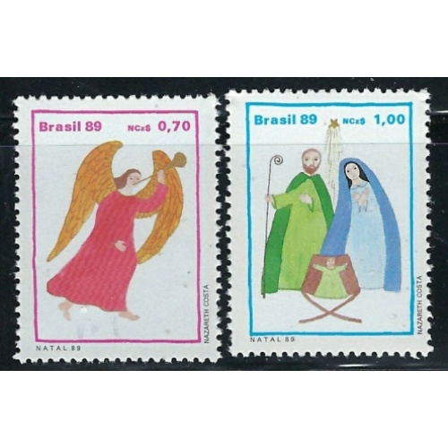 Brazil 2215-16 MNH 1989 Christmas (fe7483)