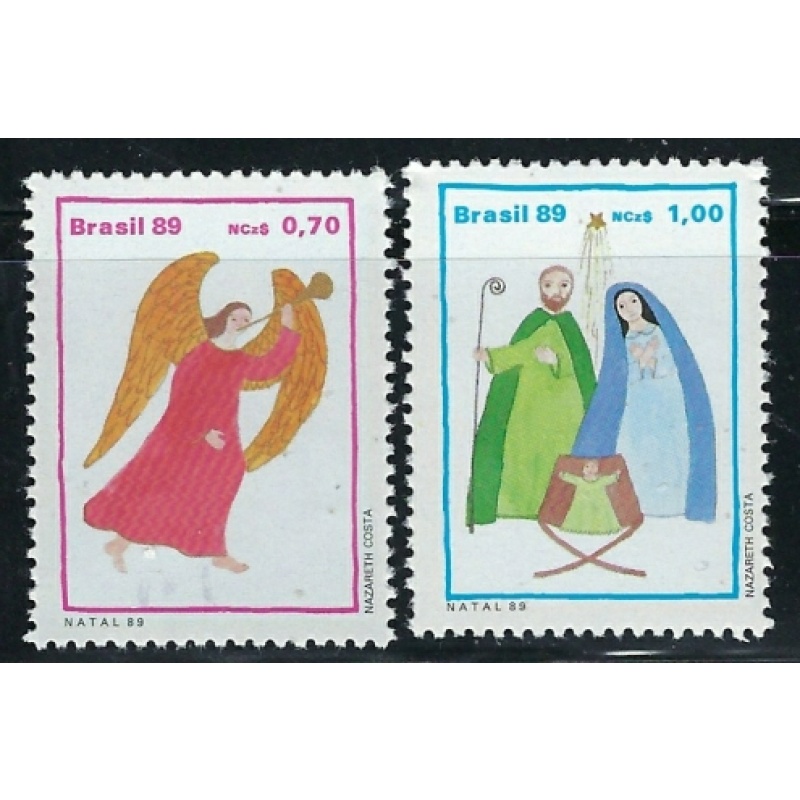 Brazil 2215-16 MNH 1989 Christmas (fe7483)