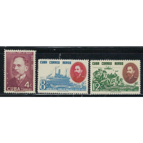 Cuba 549/C127-28 MNH 1955 set (fe7565)