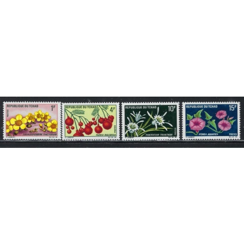 Chad 211-14 MNH 1969 Flowers (fe7596)