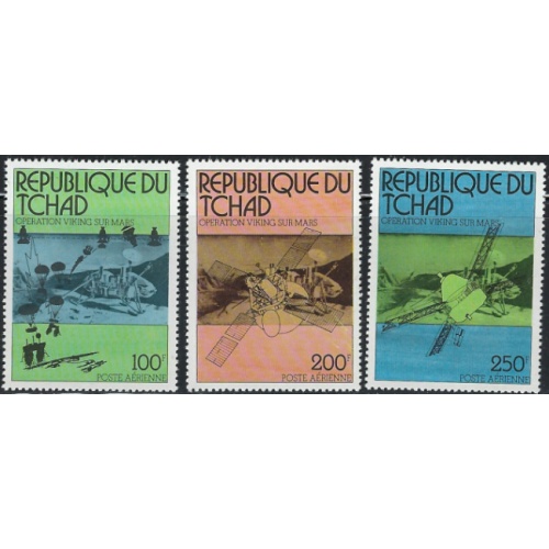 Chad C191-93 MNH 1976 Mars Lander (fe7597a)