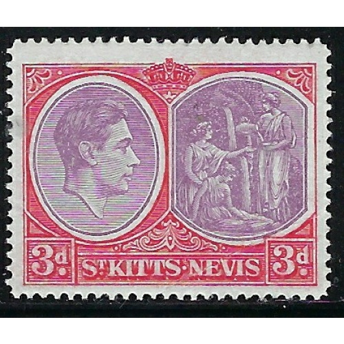 St Kitts Nevis 84 MNH 1938 issue; crease bottom right corner (fe8582)