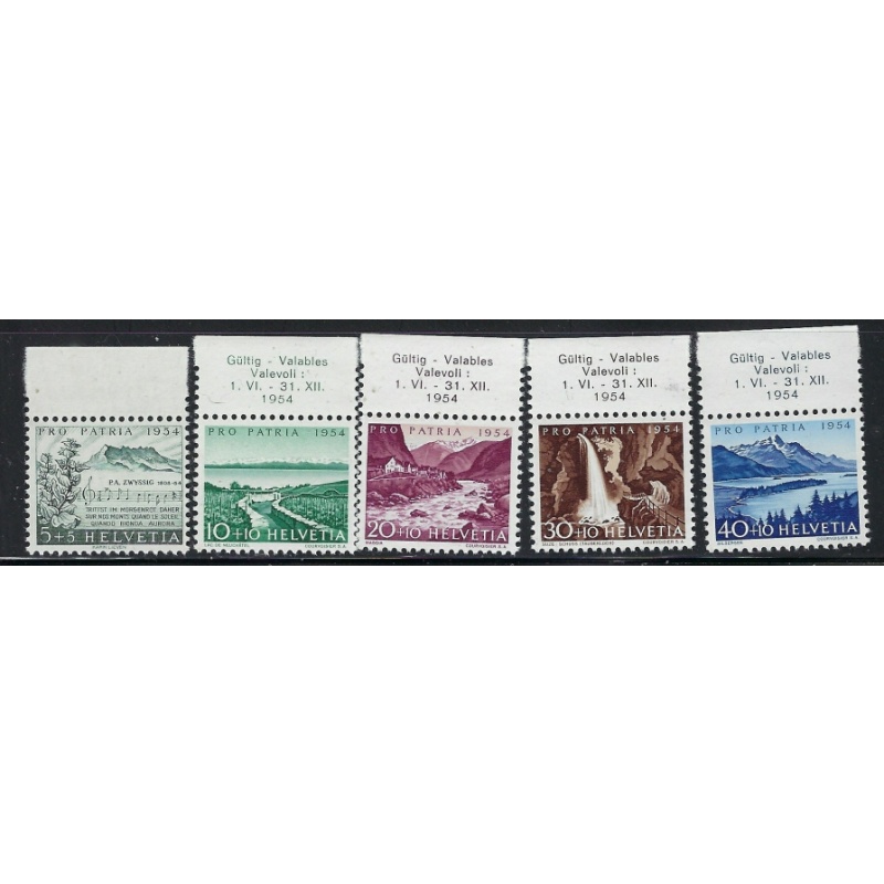 Switzerland B232-36 MNH 1954 set (fe9091)