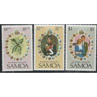 Samoa 558-60 MNH 1981 Prince Charles Wedding (fe9148)